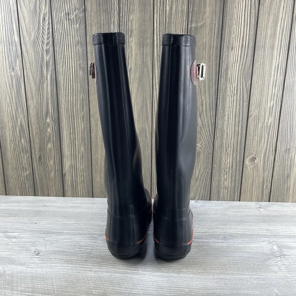 Hunter Original Tall Rain Boots for Women, Size US 5- Black